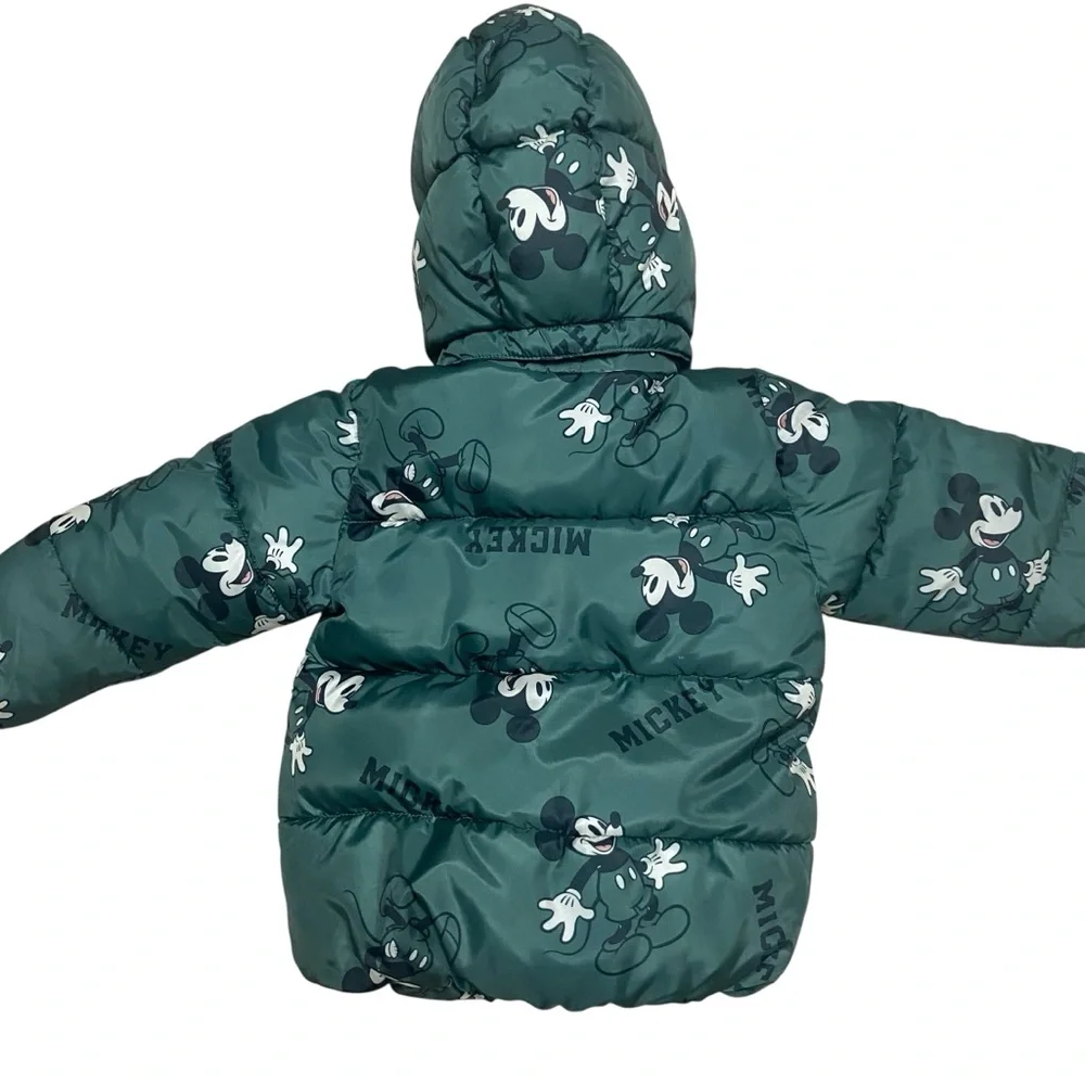 Mickey Mouse Pattern Puffer Jacket H&M  Size 2T